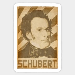 Franz Schubert Retro Propaganda Sticker